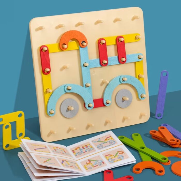 Brain Teaser Graphical Wooden Puzzle