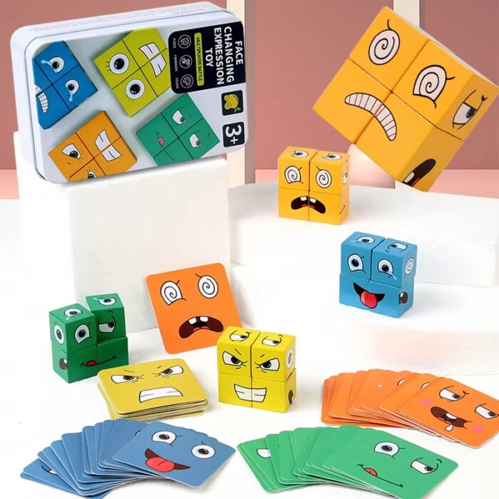 Wooden Expressions Matching Puzzle - Image 3