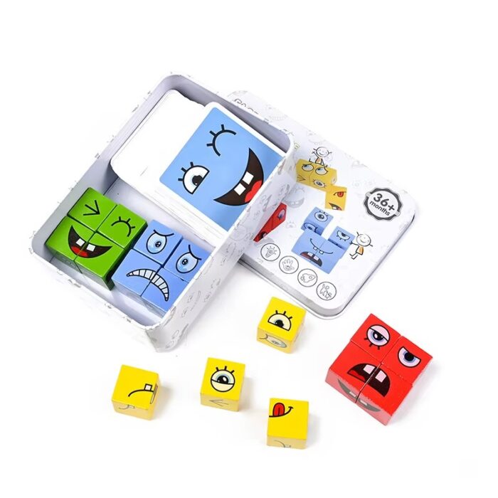 Wooden Expressions Matching Puzzle - Image 4